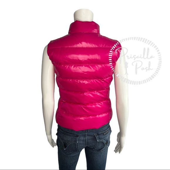 Moncler Bright Pink Puffer Vest Goose Down Padded Hot Pink - Picture 4 of 15